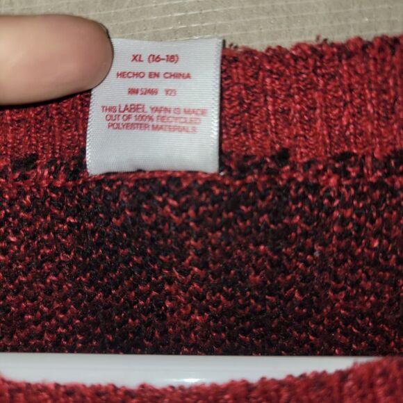 Red Plaid Ugly CHRISTMAS Sweater Merry And Bright Size XL Mistletoe Soft Warm - Picture 4 of 8